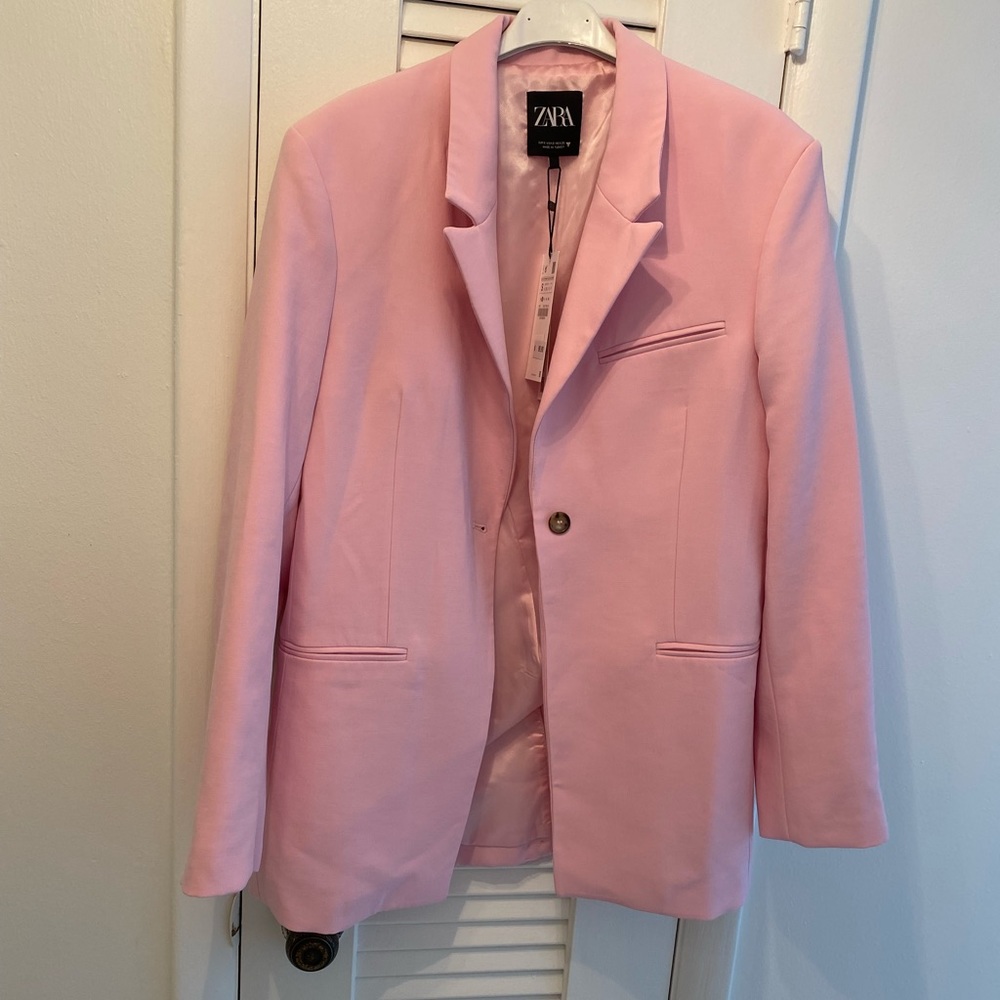 ZARA oversized pink blazer NWT